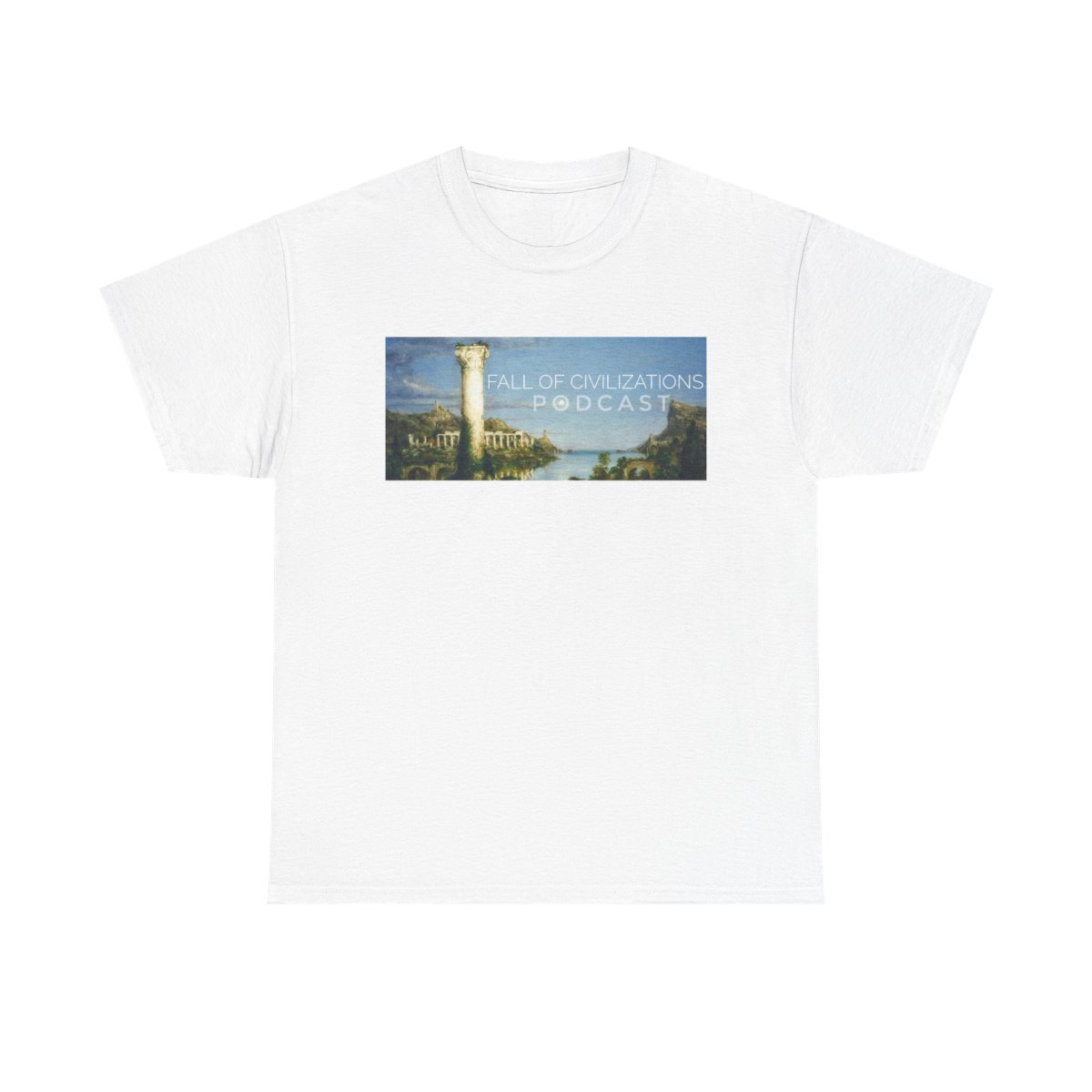 Fall of Civilizations Podcast Tee | Ancient Ruins, Column Artwork | Fall of Civilizations Podcast - Official t-shirts merchandise
