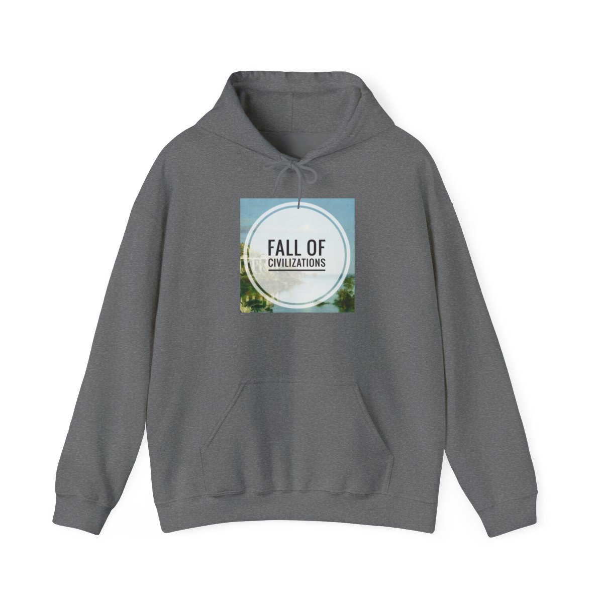 Fall of Civilizations Hoodie | Vintage Nature Circle Graphic | Fall of Civilizations Podcast - alternate angle 3, merchandise