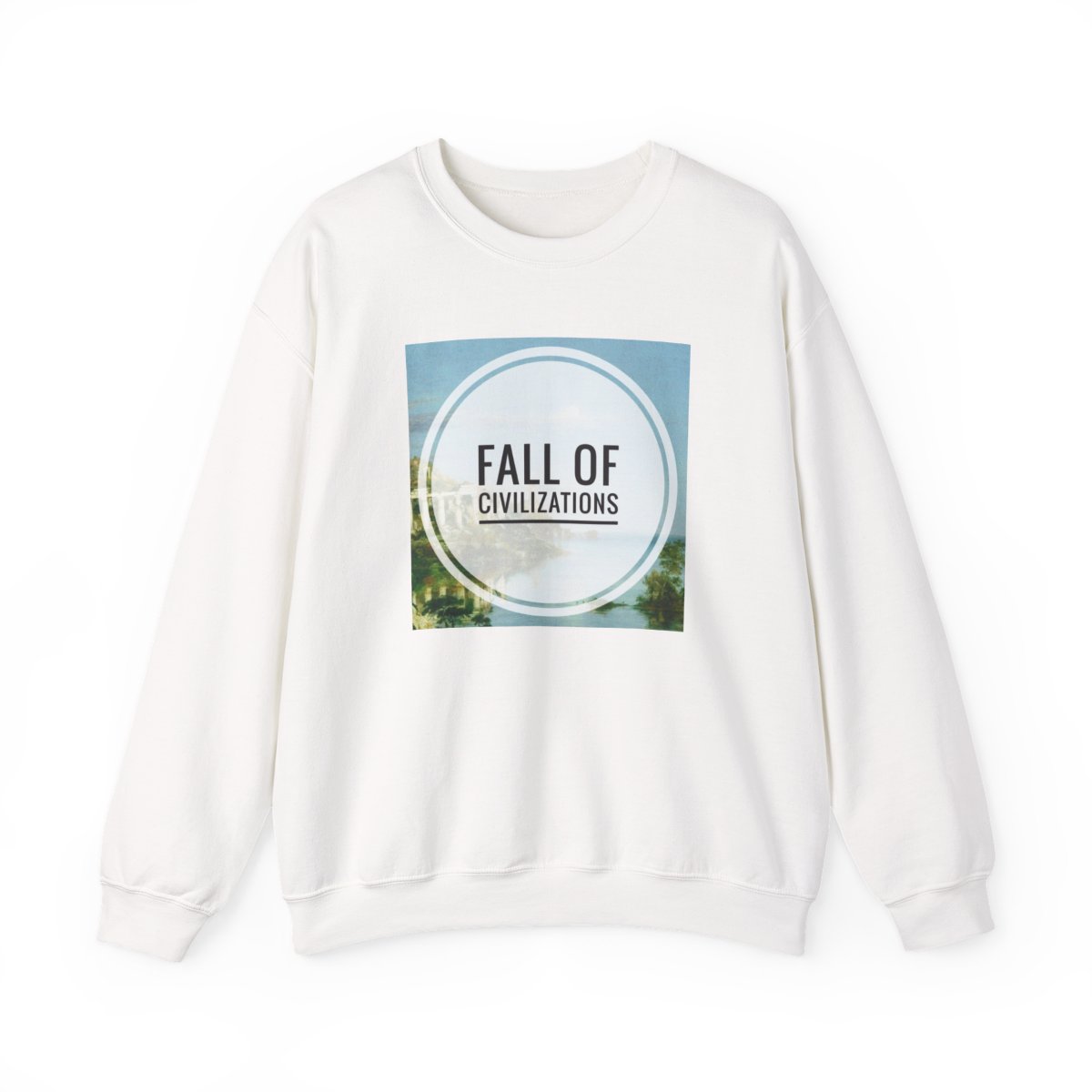 Fall of Civilizations Crewneck | Vintage Nature Circle Graphic Sweatshirt | Fall of Civilizations Podcast - Official sweatshirts merchandise