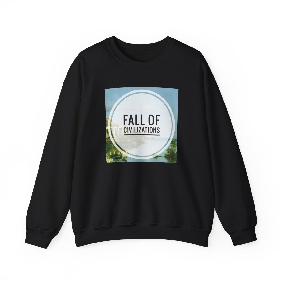 Fall of Civilizations Crewneck | Vintage Nature Circle Graphic Sweatshirt | Fall of Civilizations Podcast — official Fall of Civilizations sweatshirts