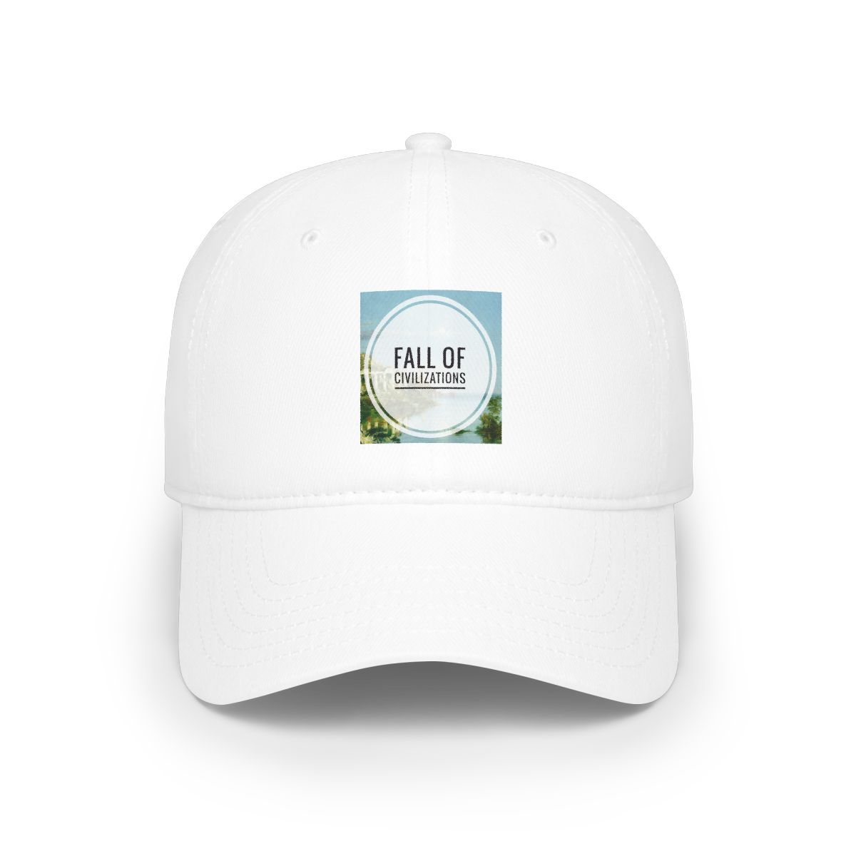 Fall of Civilizations patch logo Cap | Baseball Cap, Vintage Nature Graphic | Fall of Civilizations Podcast - alternate angle 2, merchandise