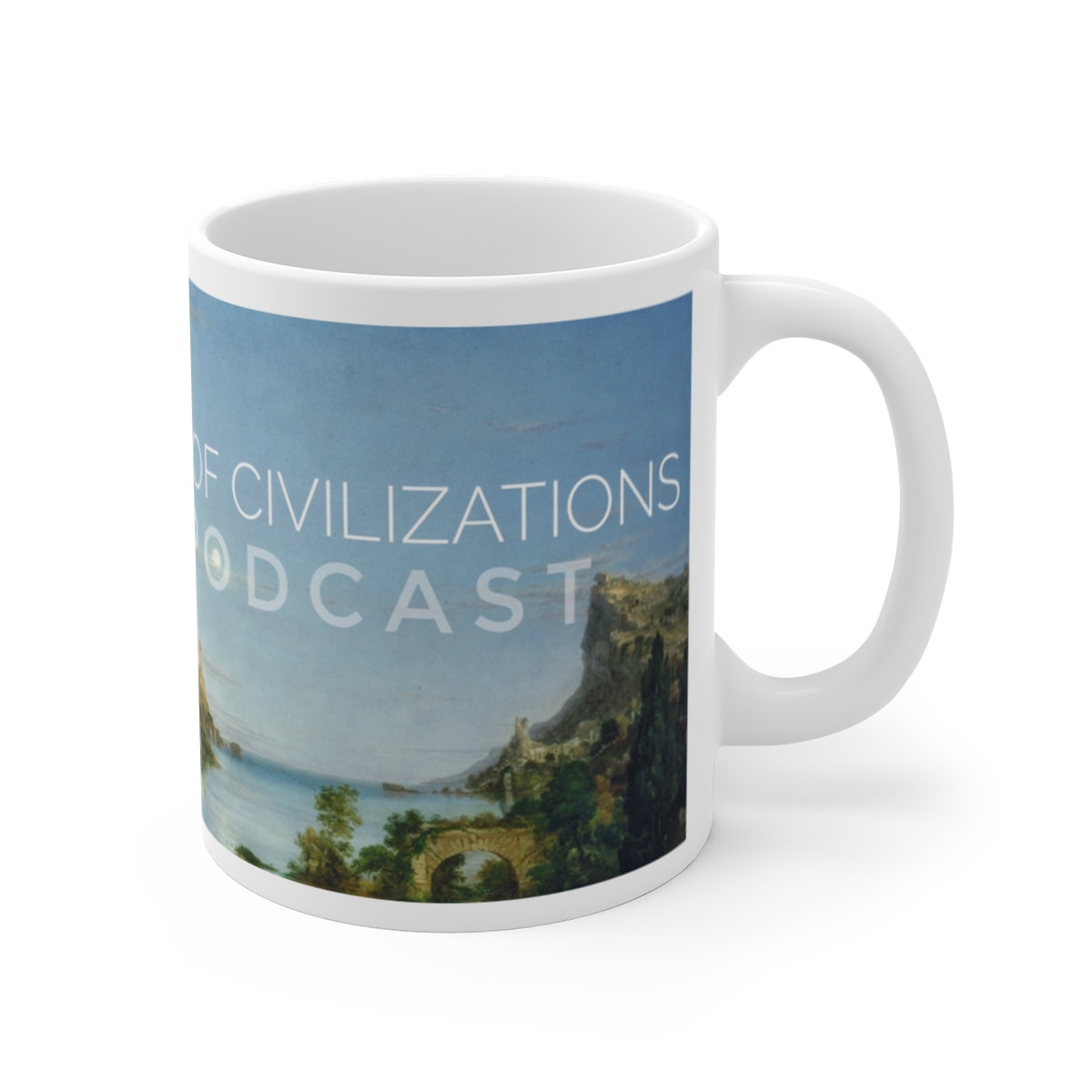 Fall of Civilizations artwork Mug | 11oz ceramic mug, classical ruins painting | Fall of Civilizations Podcast — official Fall of Civilizations Mugs & Drinkware
